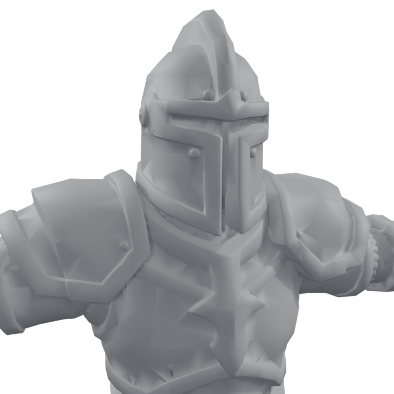 The knight reduced to 50,000 triangles